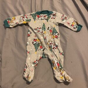 Disney Mickey Mouse Newborn Bodysuit - Gray and Teal
